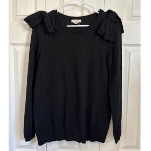 Tyler Böe Black 100% Cashmere Bow-Shoulder Sweater Small